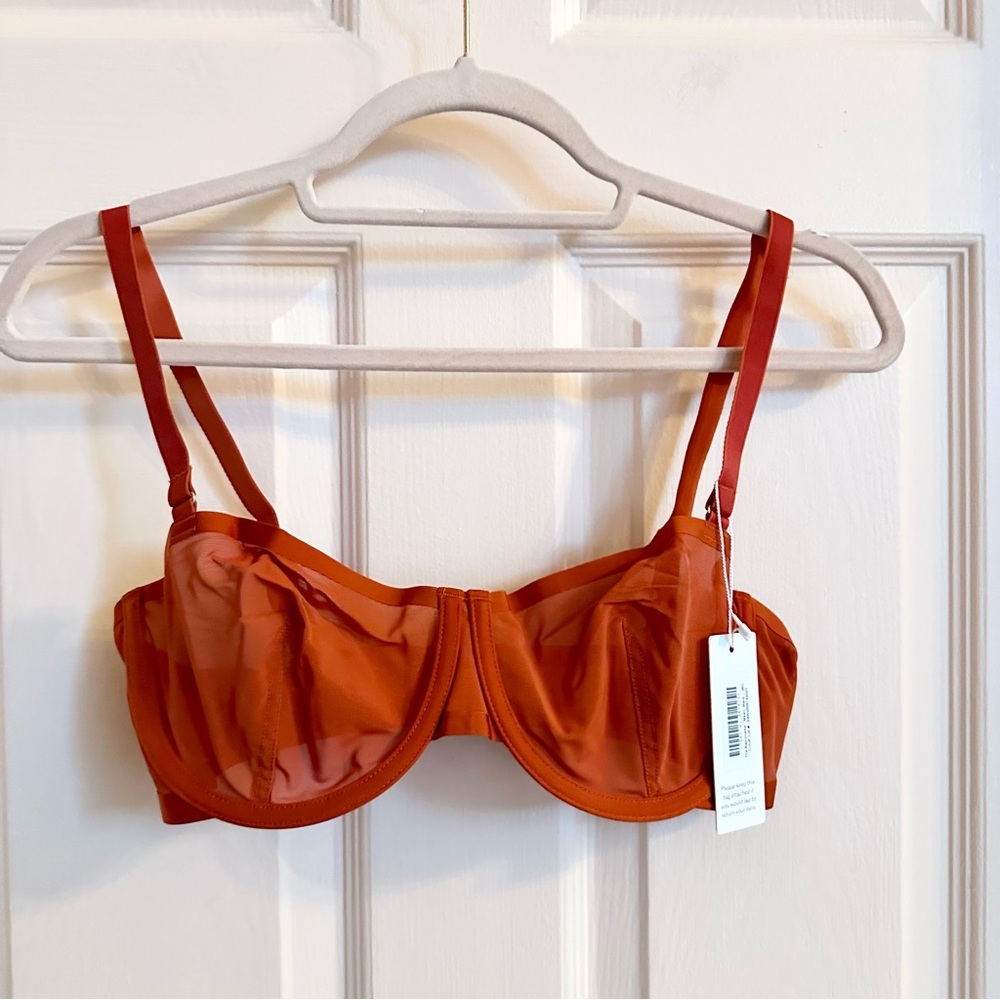 NWT Orange cuup balconette bra